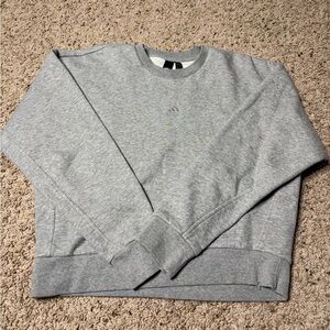 adidas Light Gray Crewneck Sweater